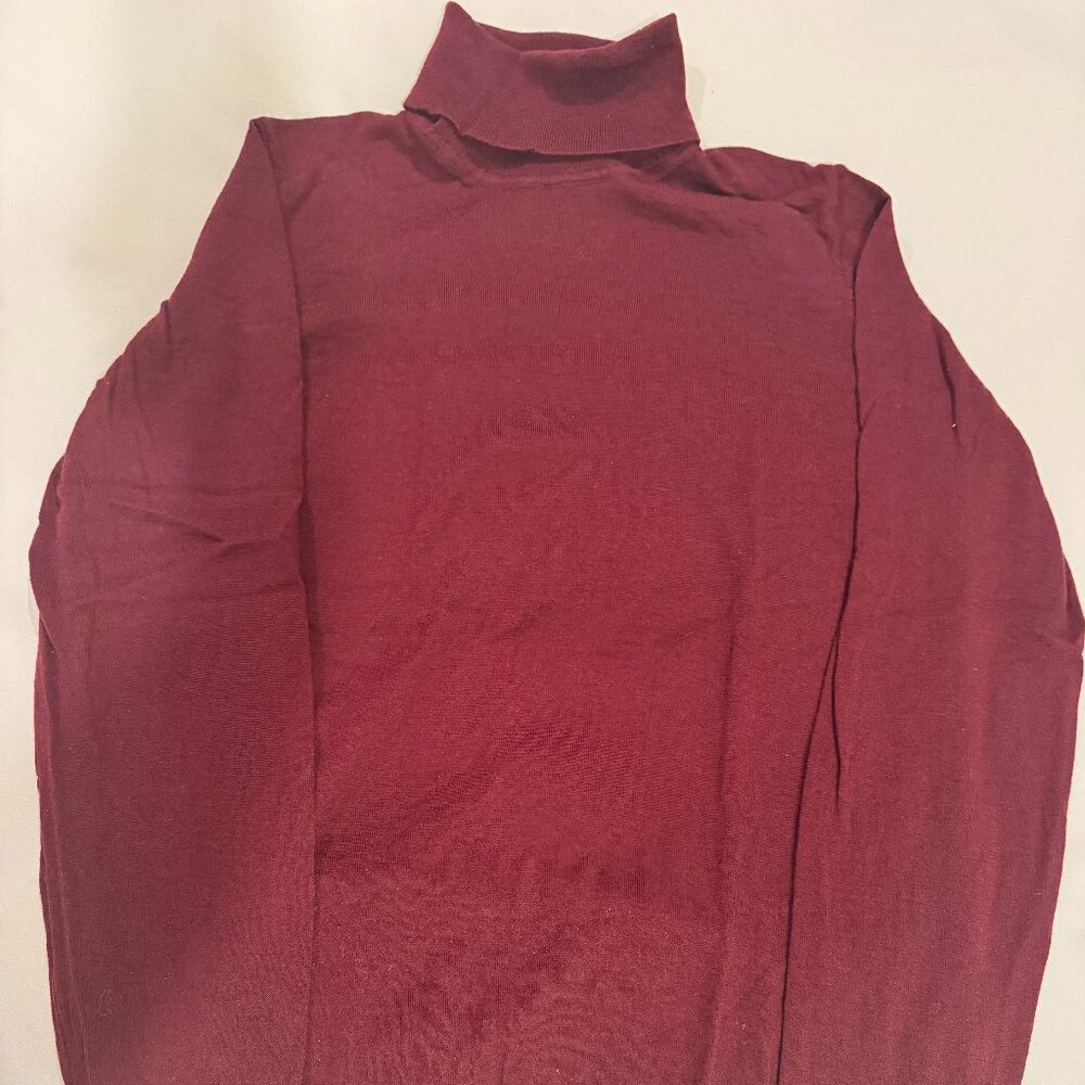 Hugo Boss Merino Wool Red Turtleneck